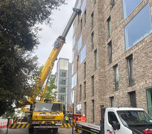 High level oversized double glazed unit replacement – Norwich