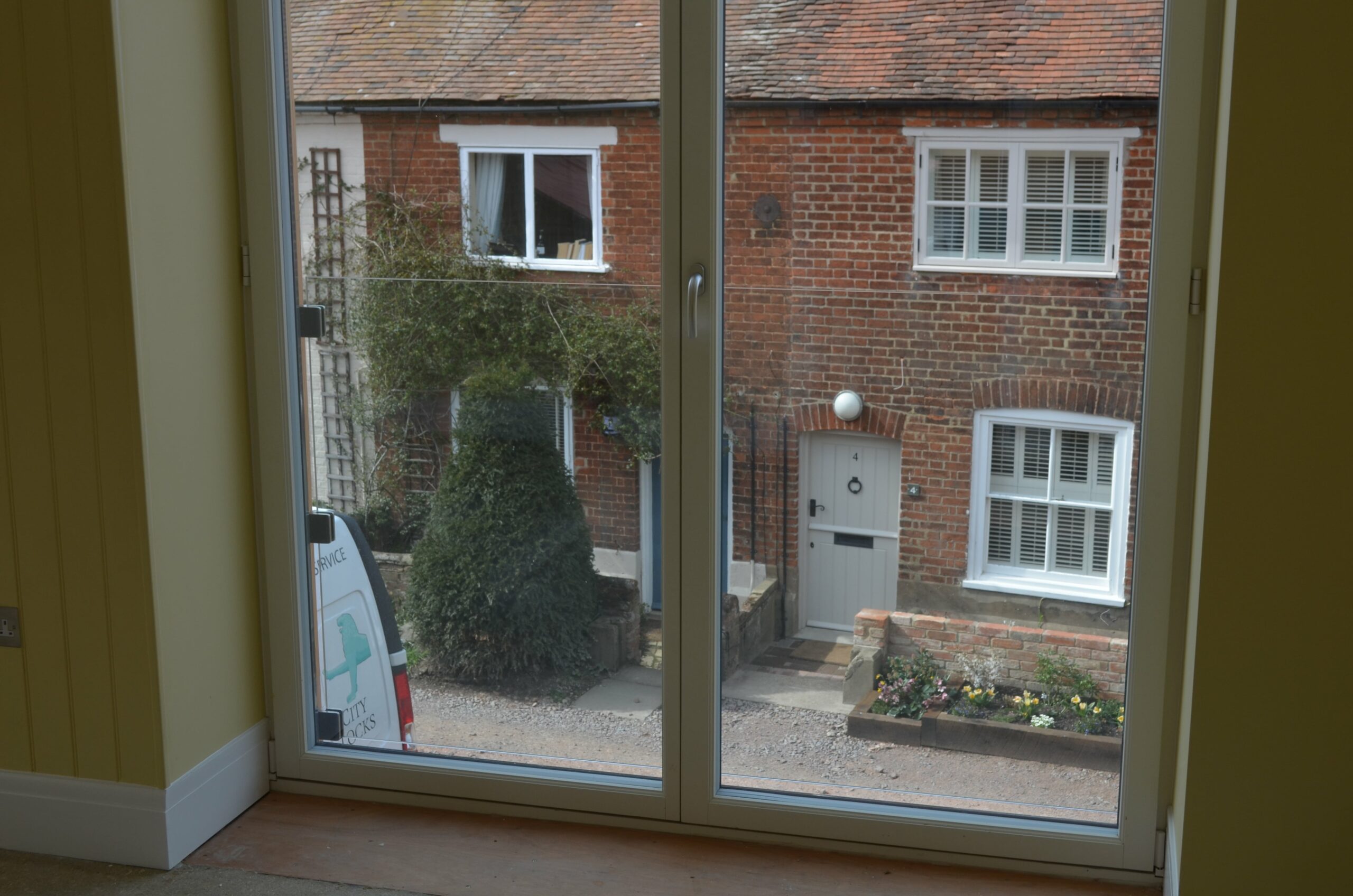 upstairs window of cottage replaced