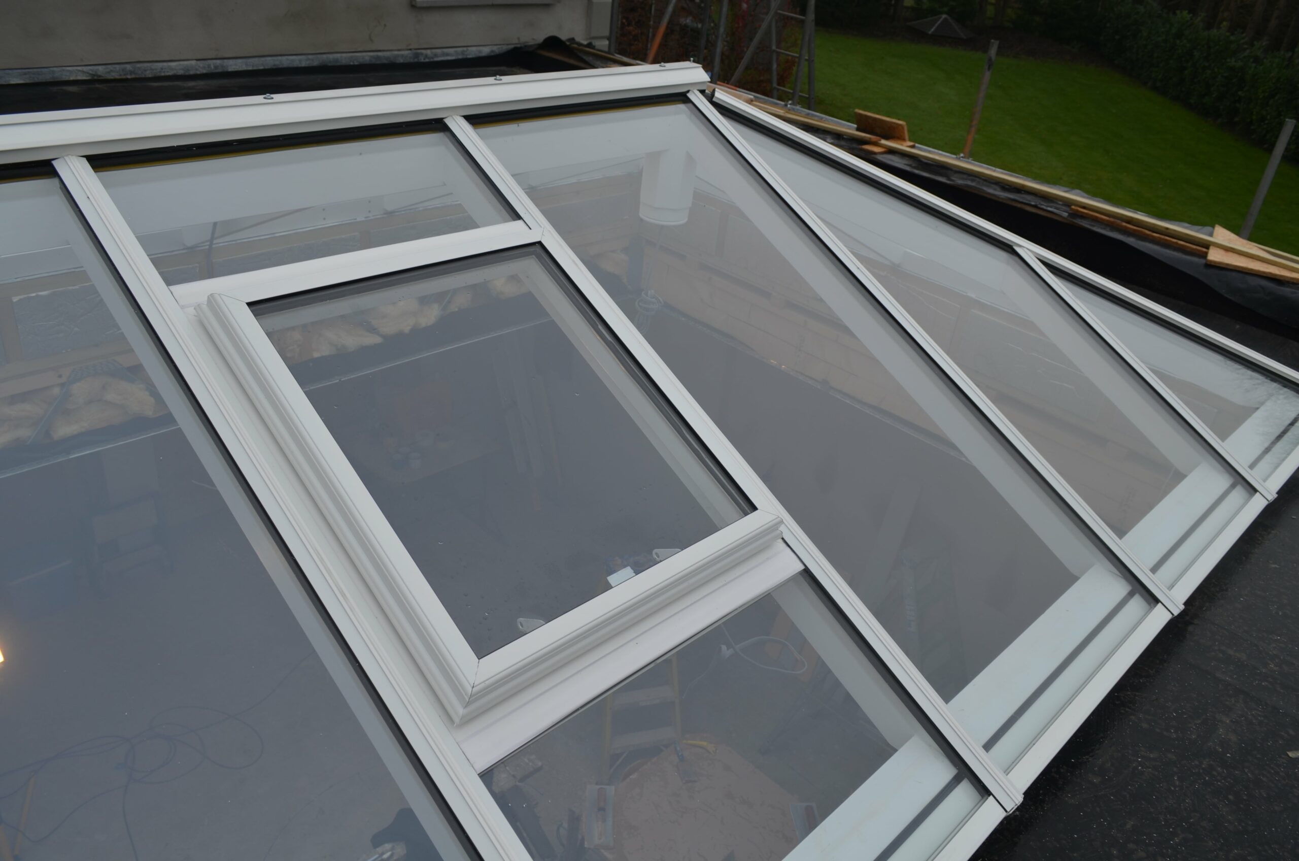 close up of roof lantern on top of extension