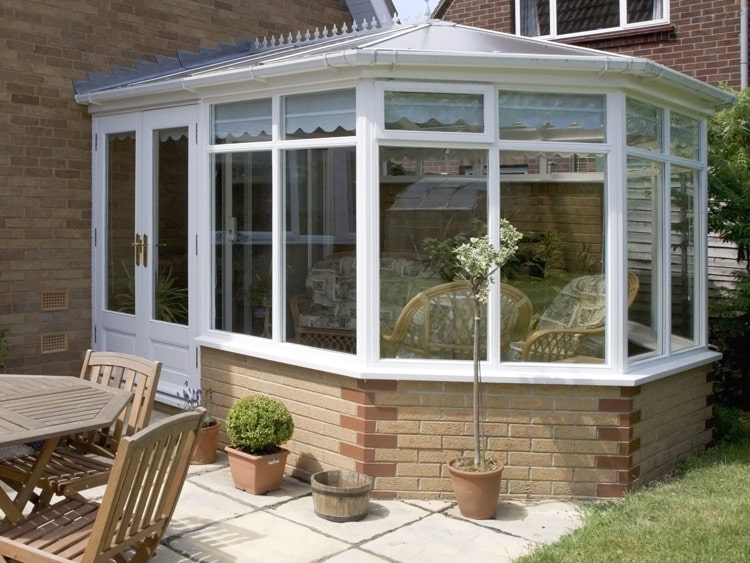 close up of conservatory with double glazing